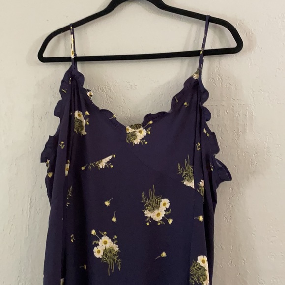 NWOT BP Ruffle Trim Floral Print MIDI Dress - Picture 2 of 10